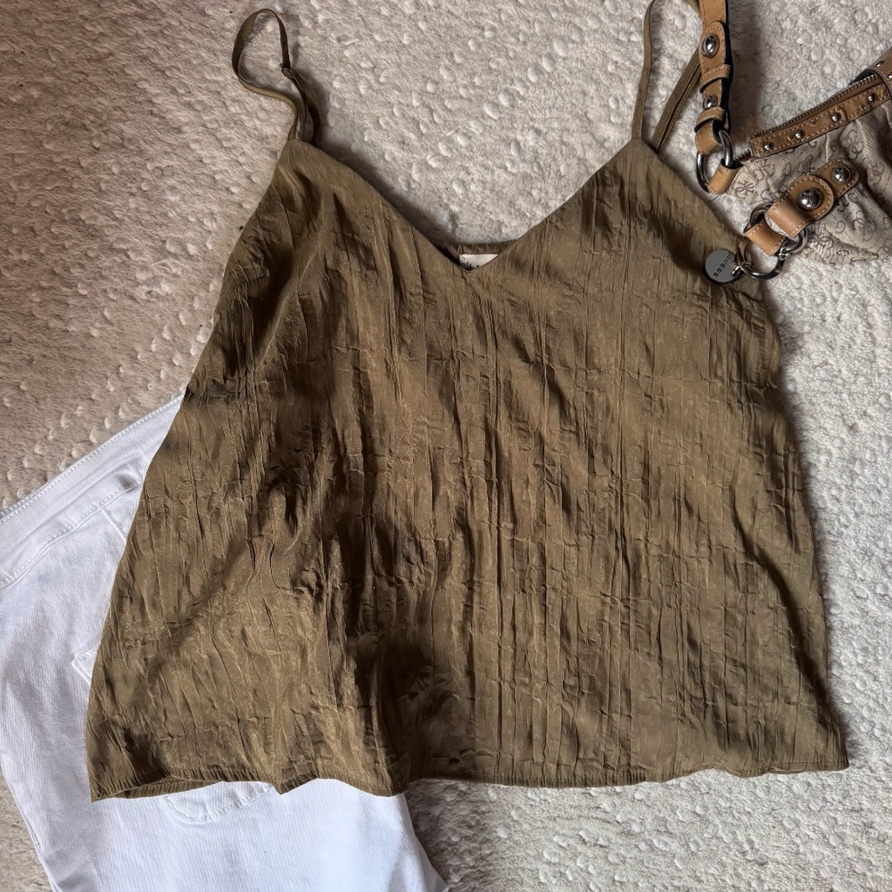 By Together Olive Slip Cami | 90s Minimalist Capsule Top | By Together, NWT